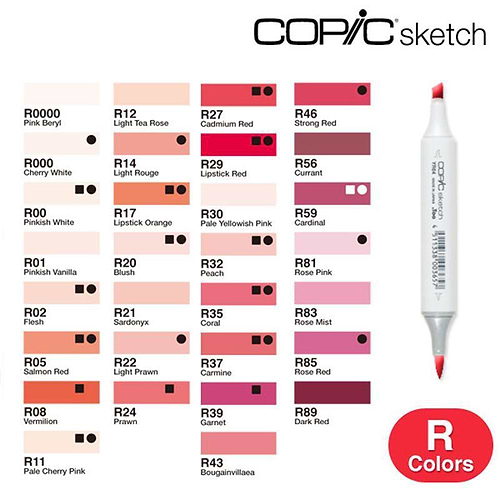 sketch copic marker R - red-
