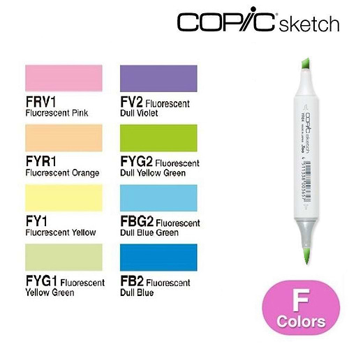  sketch copic marker F - Fluorescent