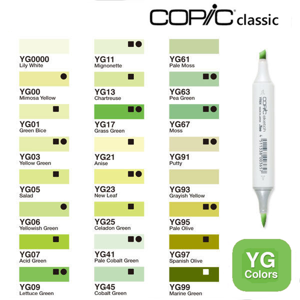  copic classic marker YG - yellow green