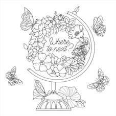 חוברת צביעה BOHO DREAMS ARTIST'S COLORING BOOK