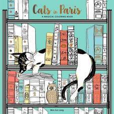 ספר צביעה CATS IN PARIS COLORING BOOK