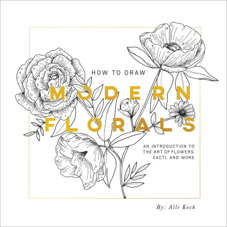חוברת הדרכה HOW TO DRAW MODERN FLORALS
