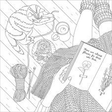 חוברת צביעה COTTAGECORE ARTIST'S COLORING BOOK