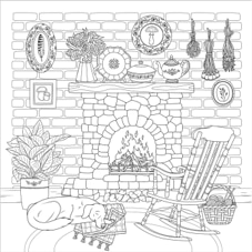 חוברת צביעה COTTAGECORE ARTIST'S COLORING BOOK