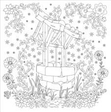 חוברת צביעה COTTAGECORE ARTIST'S COLORING BOOK