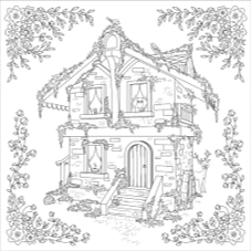חוברת צביעה COTTAGECORE ARTIST'S COLORING BOOK