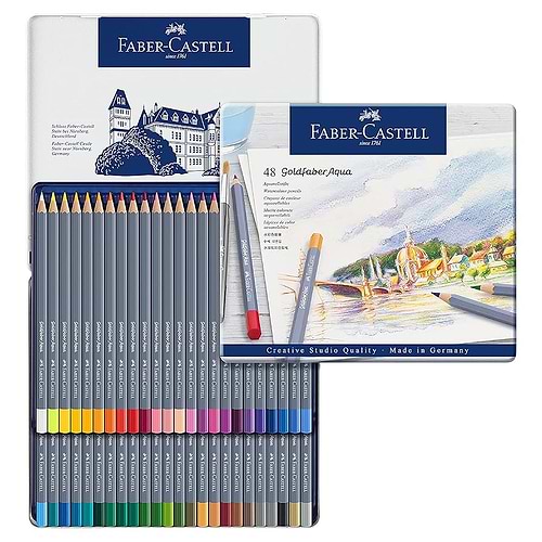 סט 24 עפרונות גולד פאבר שעווה FABER CASTELL 24 GOLDFABER
