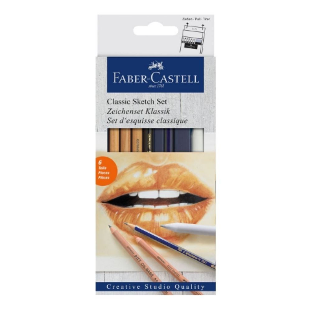 סט עפרונות רישום CREATIVE STUSIO CLASSIC SKETCH FABER-CASTELL