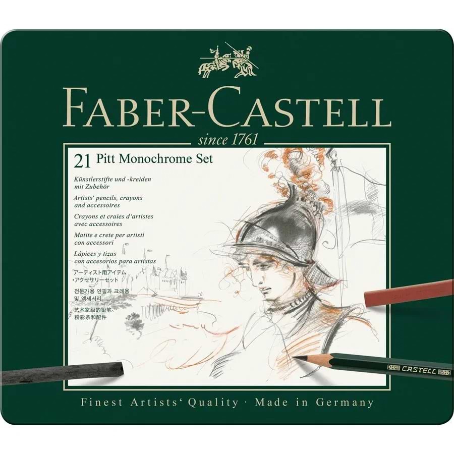 סט 21 חלקים רישום פיט מונכרום FABER CASTELL