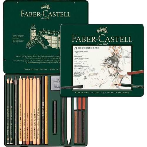 סט 21 חלקים רישום פיט מונכרום FABER CASTELL
