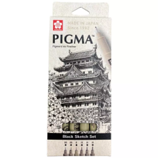מארז רפידוגרף  PIGMA BLACK SKETCH SET 6