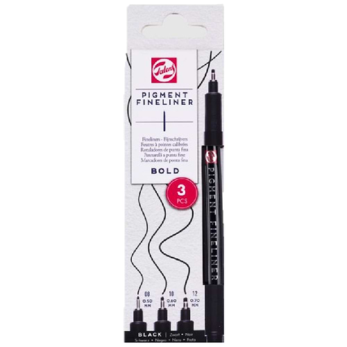מארז רפידוגרף דק - TALENS PIGMENT FINLINER - BOLD