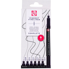 מארז רפידוגרף דק - TALENS PIGMENT FINLINER - COMPLETE