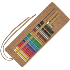 קלמר מתגלגל ל45 עפרונות דמוי עור FABER CASTELL PENCIL ROLL