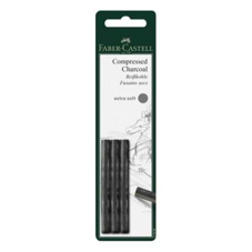 מארז 3יח פחם טבעי דחוס FABER CASTELL EXTRA SOFT