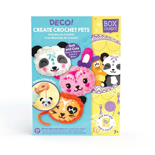 ערכה ליצירת חיות בסריגה DECO CREATE CROCHET PETS