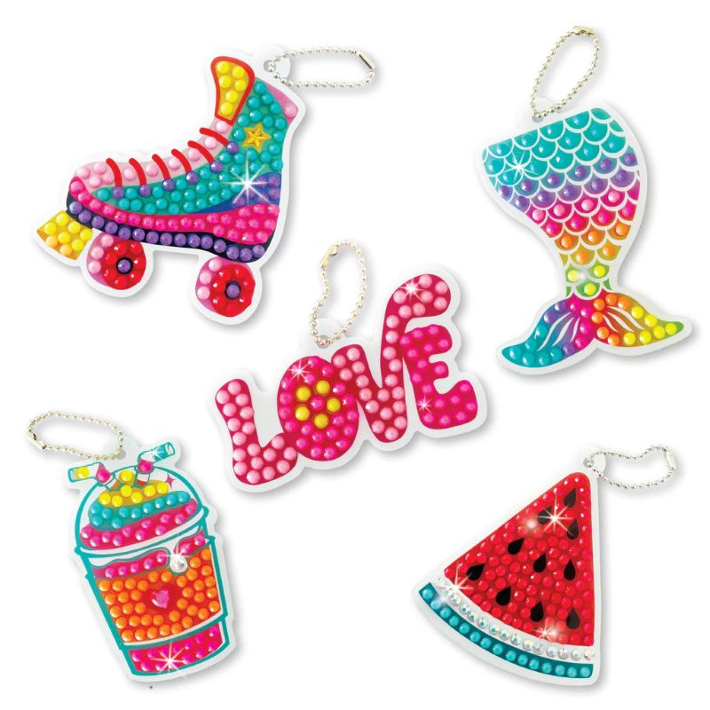 ערכה להכנת קישוטים לתיק יצירה ביהלומים DECO BIG GEM BAG CHARMS