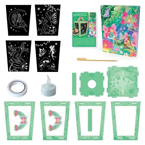 ערכת פנס פיות גירוד TWILIGHT FAIRY LANTERN SCRATH ART SET