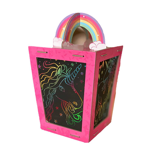 ערכת פנס חד קרן גירוד TWILIGHT UNICORN LANTERN SCRATCH ART SET