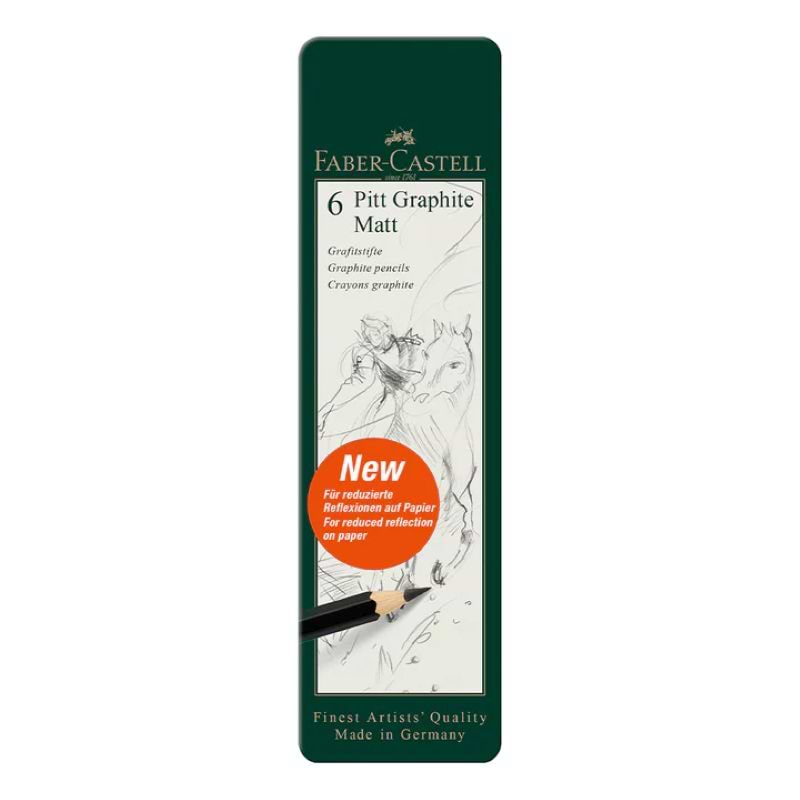סט רישום 6 פיט גרפיט פאבר קסטל PITT GRAPHITE MATT