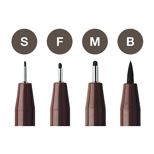 סט 4 עטים לציור פאבר קסטל - PITT ARTIST PENS SEPIA
