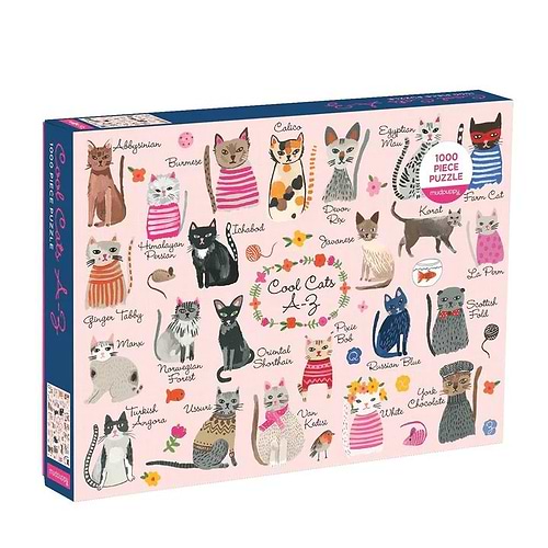 פאזל 1000 חלקים חתולים מגניבים - COOL CATS A-Z PUZZLE