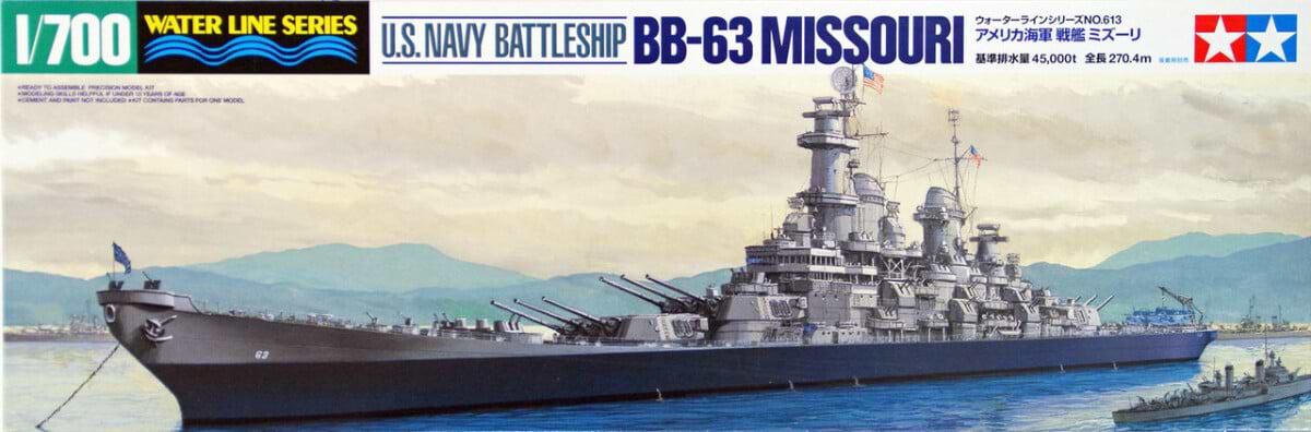 ערכת הרכבה משחתת U.S NAVY BATTLESHIP BB-63 MISSOURI TAMIYA