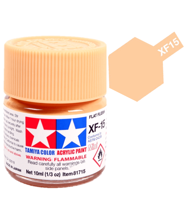 צבעים למודלים TAMIY COLOR ACRYLIC PAINT MINI FLAT FLESH XF15