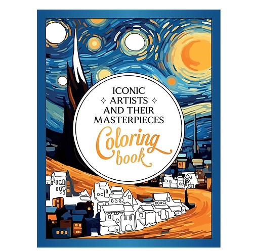 חוברת צביעה ICONIC ARTISTS AND THEIR MASTERPIECES COLOURING BOOK