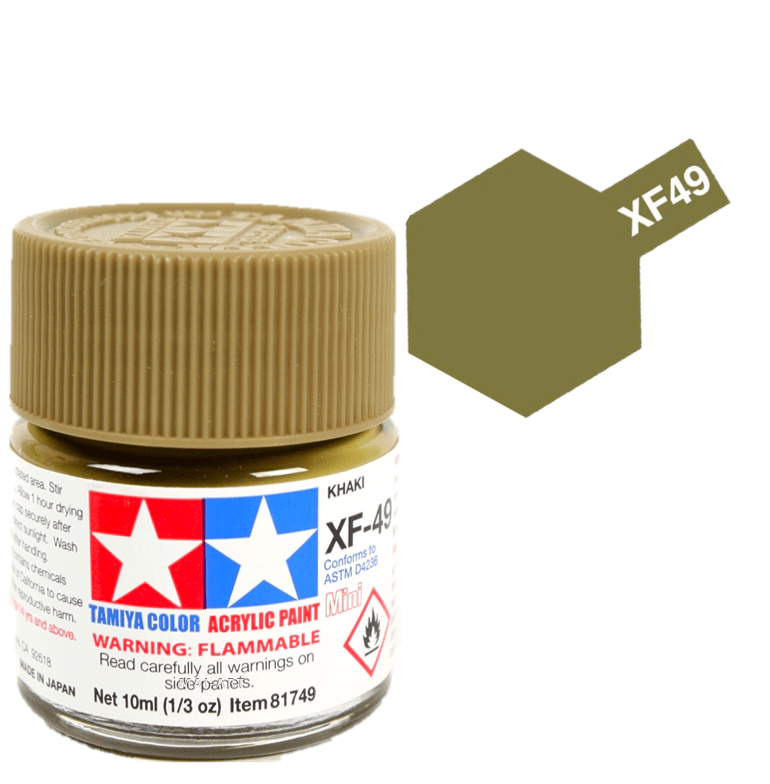 צבעים למודלים TAMIY COLOR ACRYLIC PAINT MINI KHAKI XF49
