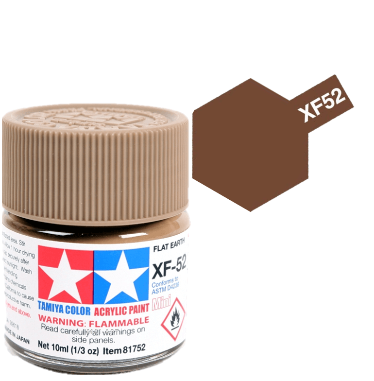 צבעים למודלים TAMIY COLOR ACRYLIC PAINT MINI FLAT EARTH XF52