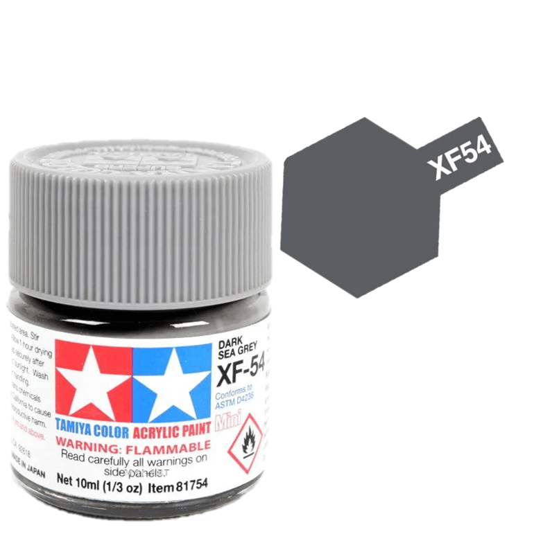 צבעים למודלים TAMIY COLOR ACRYLIC PAINT MINI DARK SEA GREY XF54