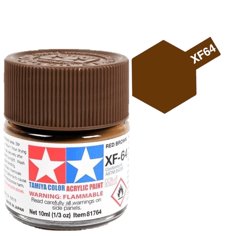 צבעים למודלים TAMIY COLOR ACRYLIC PAINT MINI RED BROWN XF64