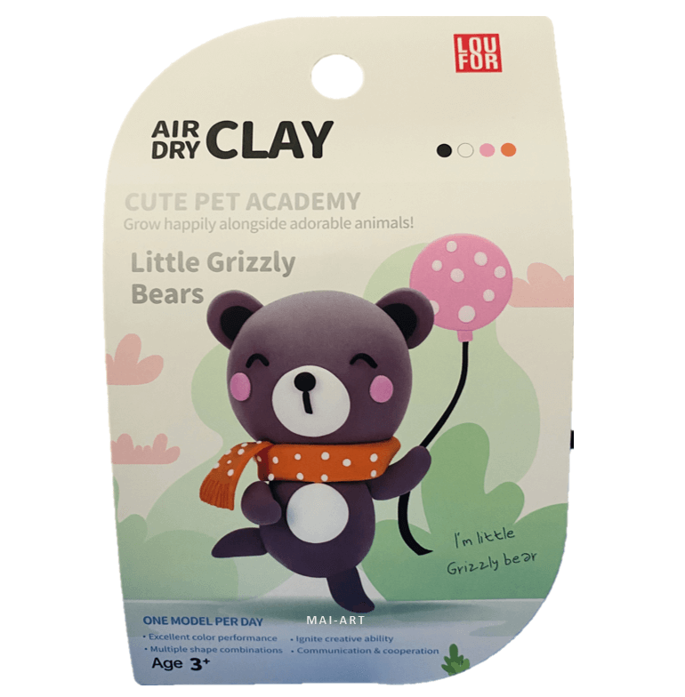 ערכה של חימר מתייבש באויר - דב בלון AIR DRY CLAY 