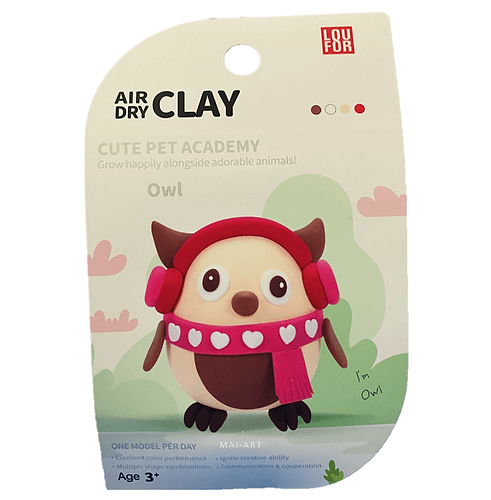 ערכה של חימר מתייבש באויר - ינשוף  AIR DRY CLAY 