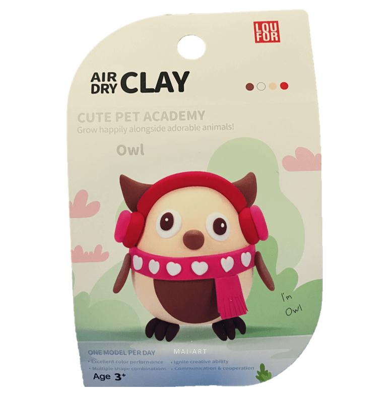 ערכה של חימר מתייבש באויר - ינשוף  AIR DRY CLAY 