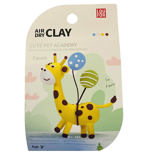 ערכה של חימר מתייבש באויר - ג'ירף  AIR DRY CLAY 