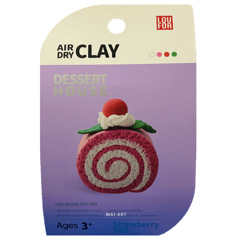 ערכה של חימר מתייבש באויר -   AIR DRY CLAY strawberry roll