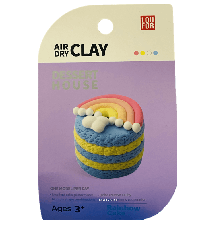 ערכה של חימר מתייבש באויר -   AIR DRY CLAY rainbow cake