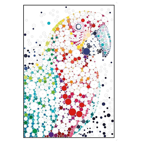 חוברת צביעה במדבקות תוכי STICKER DOTS WILD ANIMALS