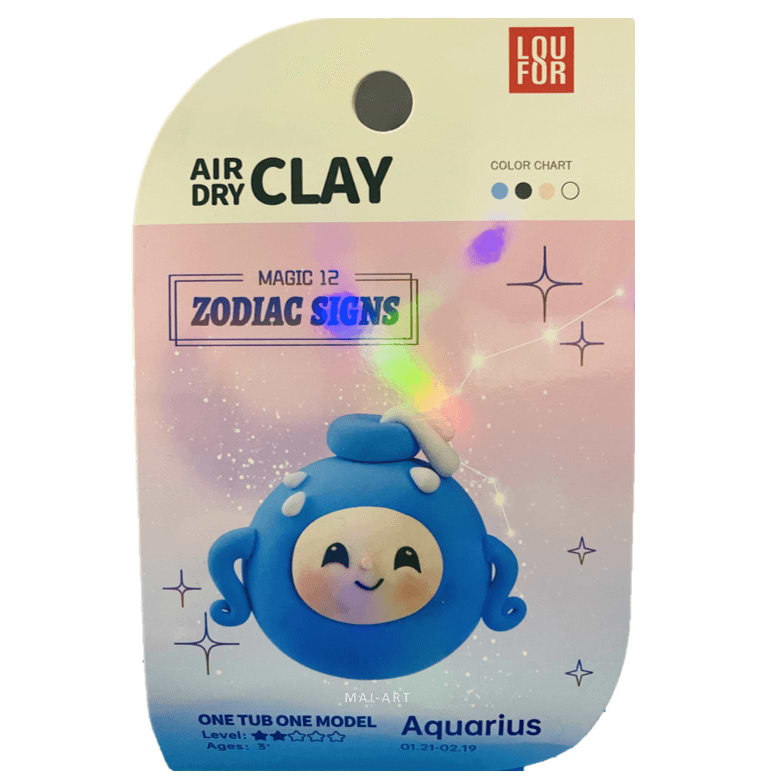 ערכה של חימר מתייבש באויר דלי - AIR DRY CLAY aquarius