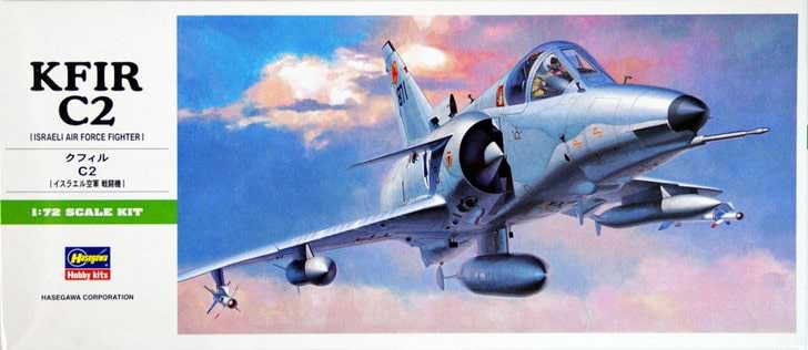 ערכת הרכבה מטוס KFIR C2 ISRAELI AIR FORCE FIGHTER HASEGAWA