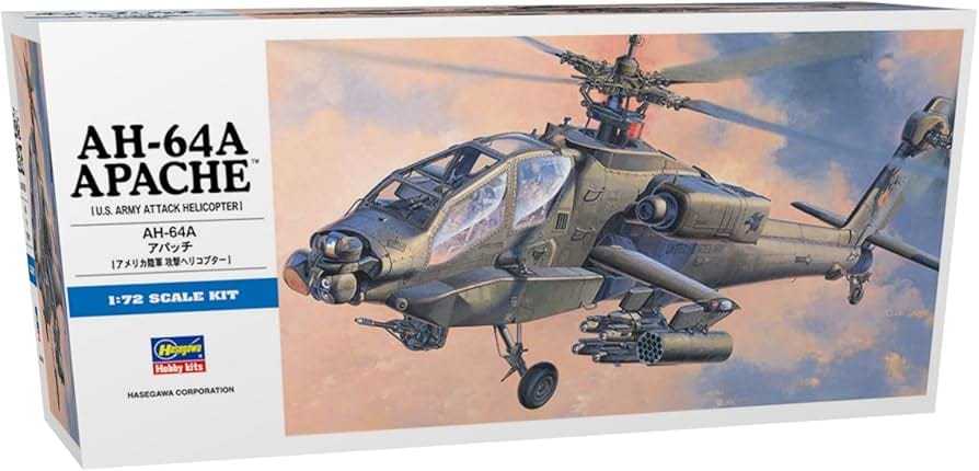 ערכת הרכבה מסוק AH-64A APACHE HASEGAWA