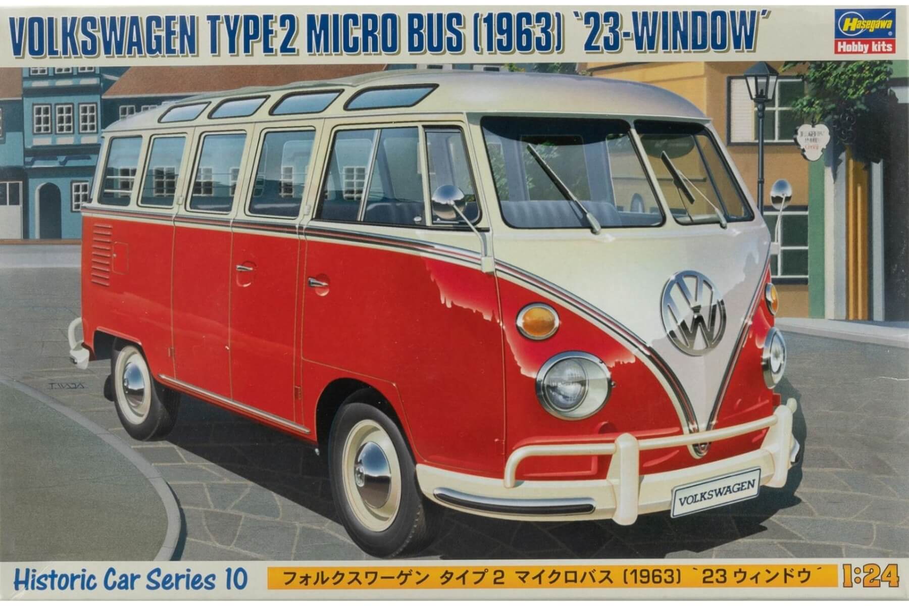 ערכת הרכבה מכונית VOLKSWAGEN TYPE2 MICRO BUS 1963 HASEGAWA 