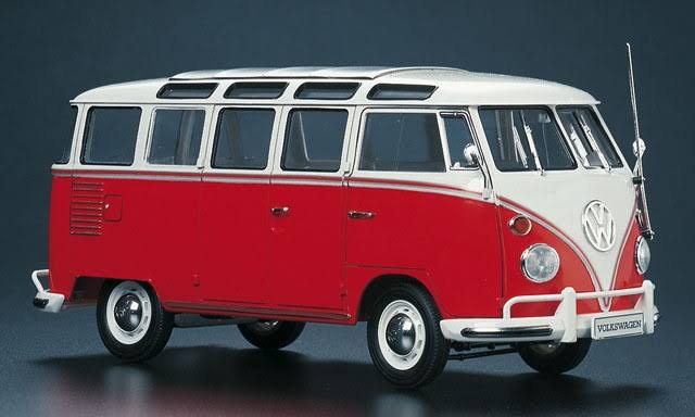 ערכת הרכבה מכונית VOLKSWAGEN TYPE2 MICRO BUS 1963 HASEGAWA 