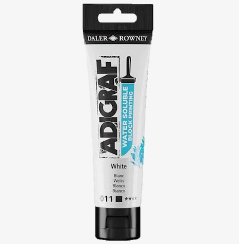 צבע להדפס DALER ROWNEY ADIGRAF WATER SOLUBLE BLOCK PRINTING WHIT 011