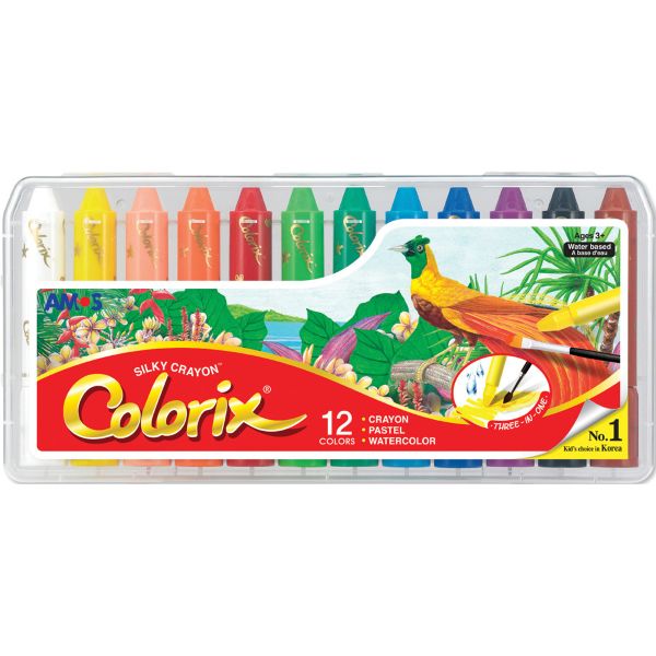 צבעי פסטל מסיס במים קולוריקס 12 COLORIX