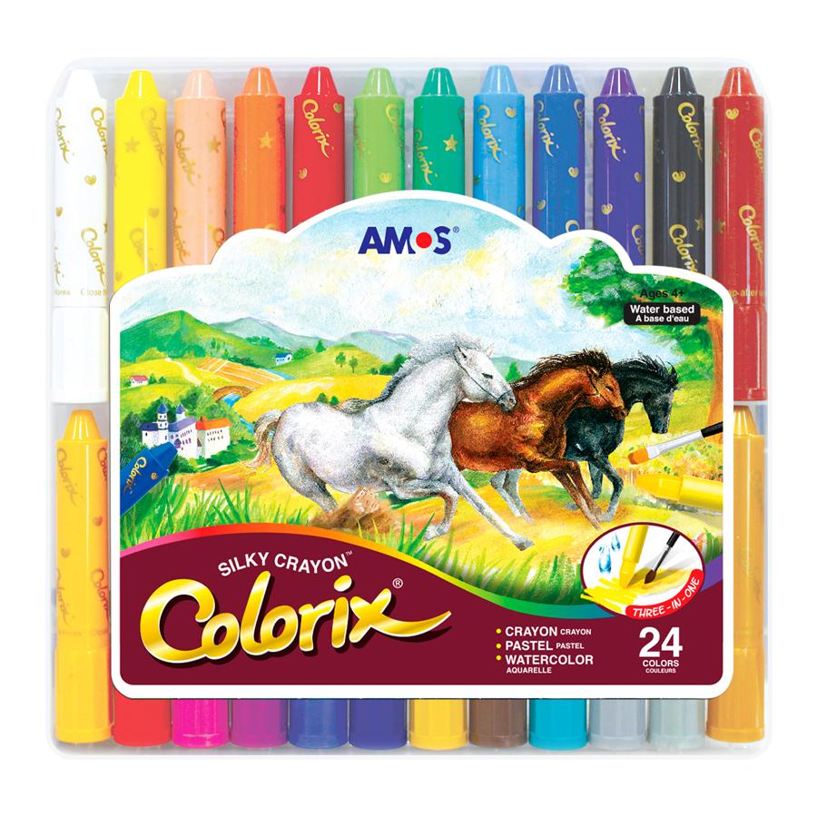 צבעי פסטל מסיס במים קולוריקס 24 COLORIX
