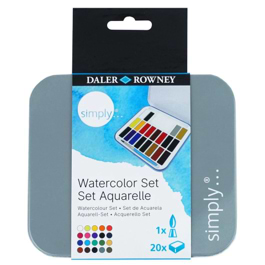 סט 20 צבעי מים דאלר ראוני SIMPLY DALER ROWNEY 