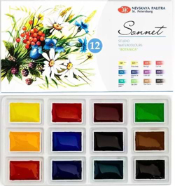 St Petersburg Watercolours SONATA 12set BOTANICA
